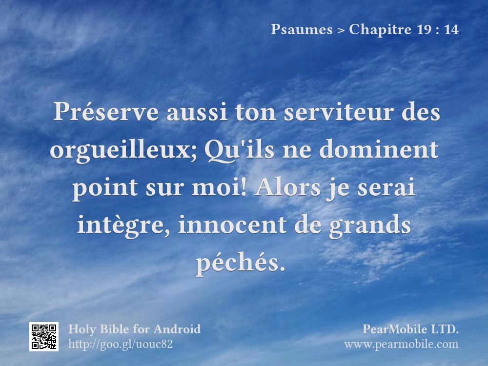 Psaumes, Chapitre 19:14